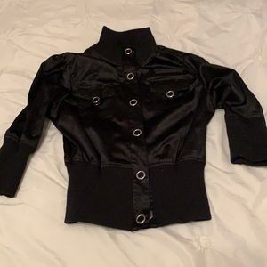 Adorable hot black and silver jacket/shirt.